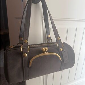 Coach kisslock barrel bag